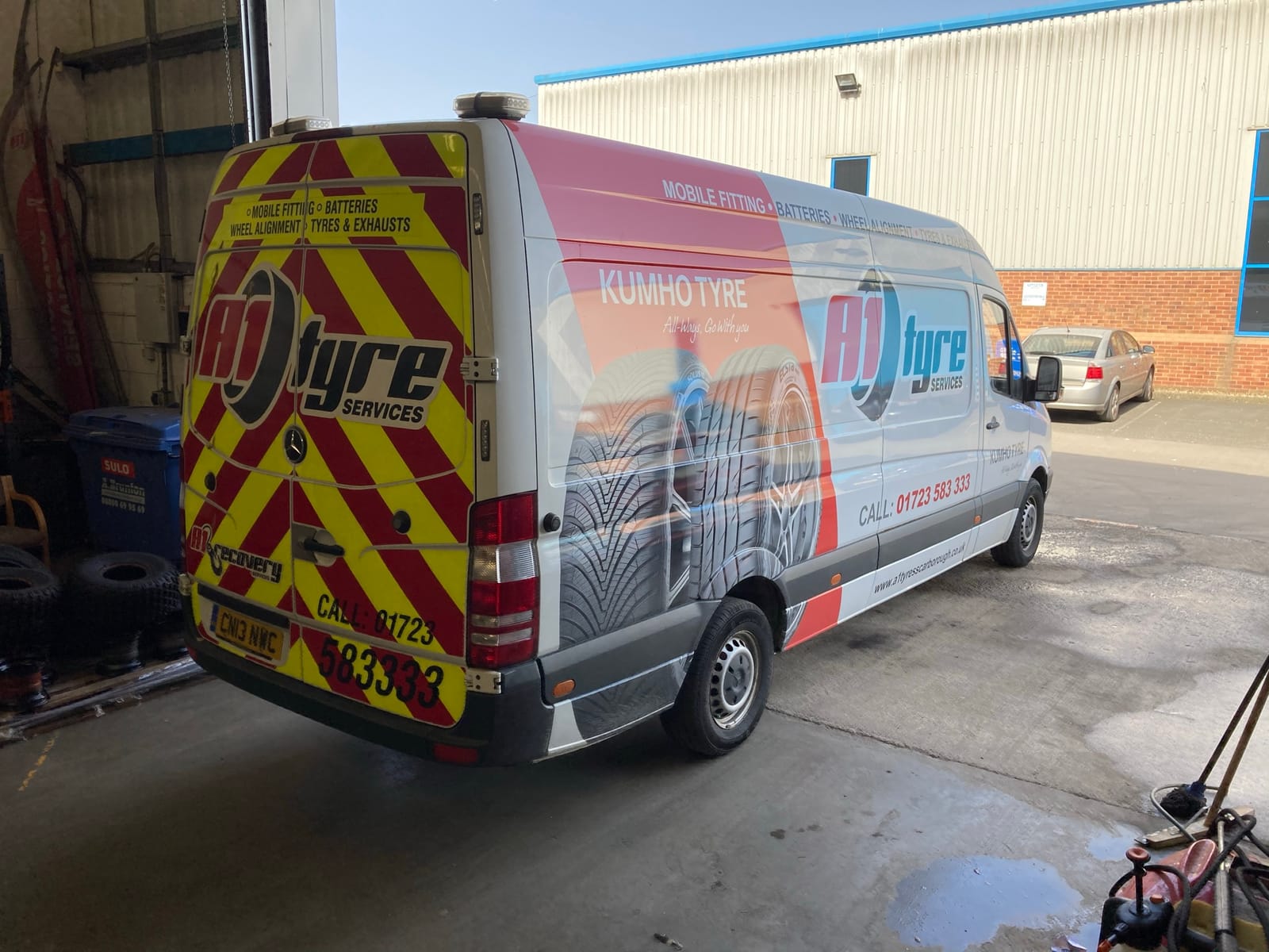 A1 Tyre Services recovery van in Scarborough