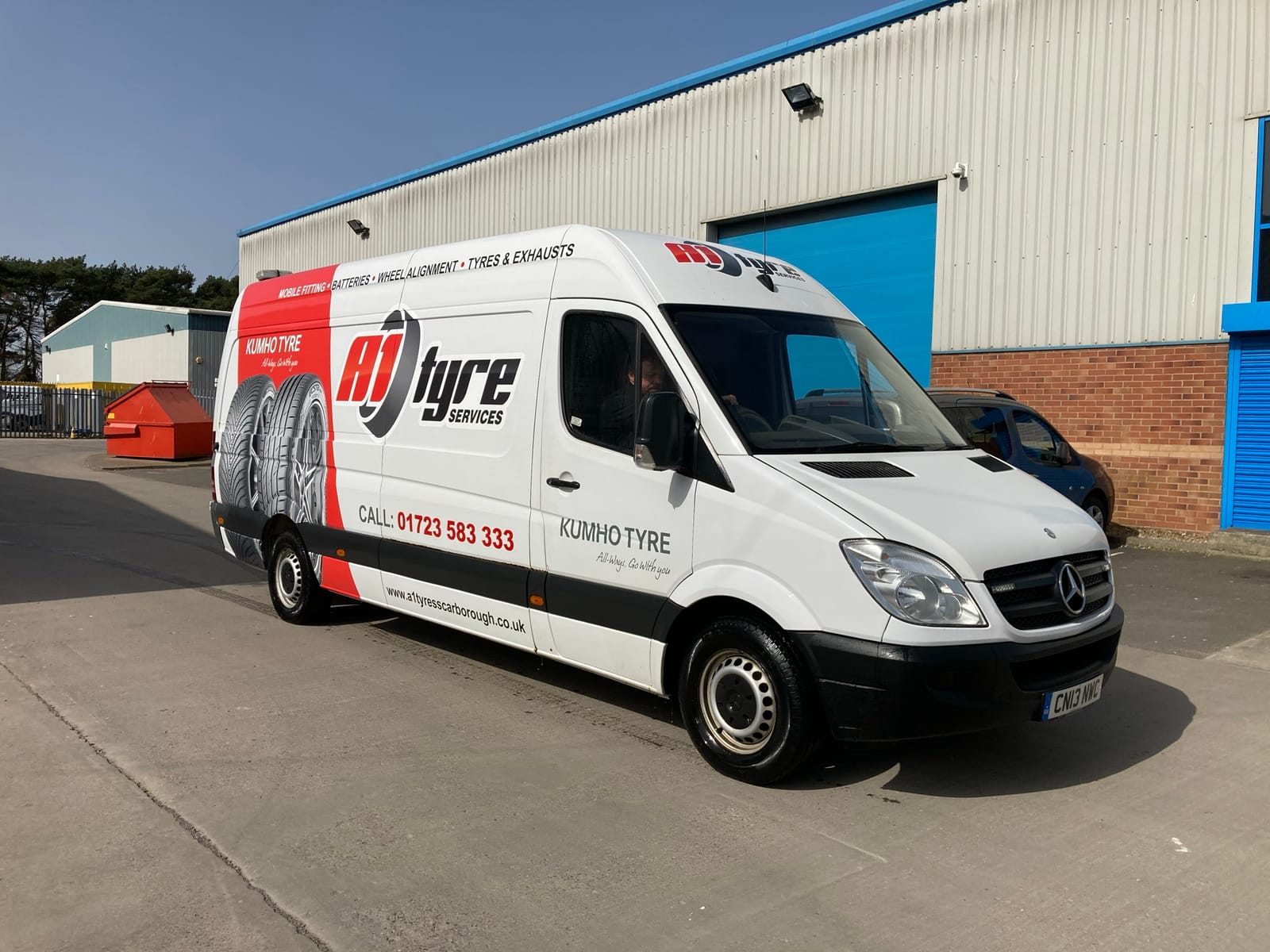 A1 Tyre Services mobile tyre fitting van in Scarborough
