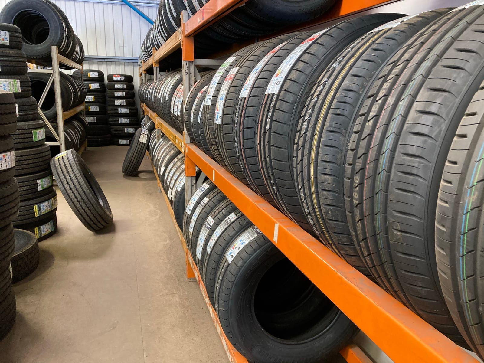 Car tyres ready for fitting in Scarborough