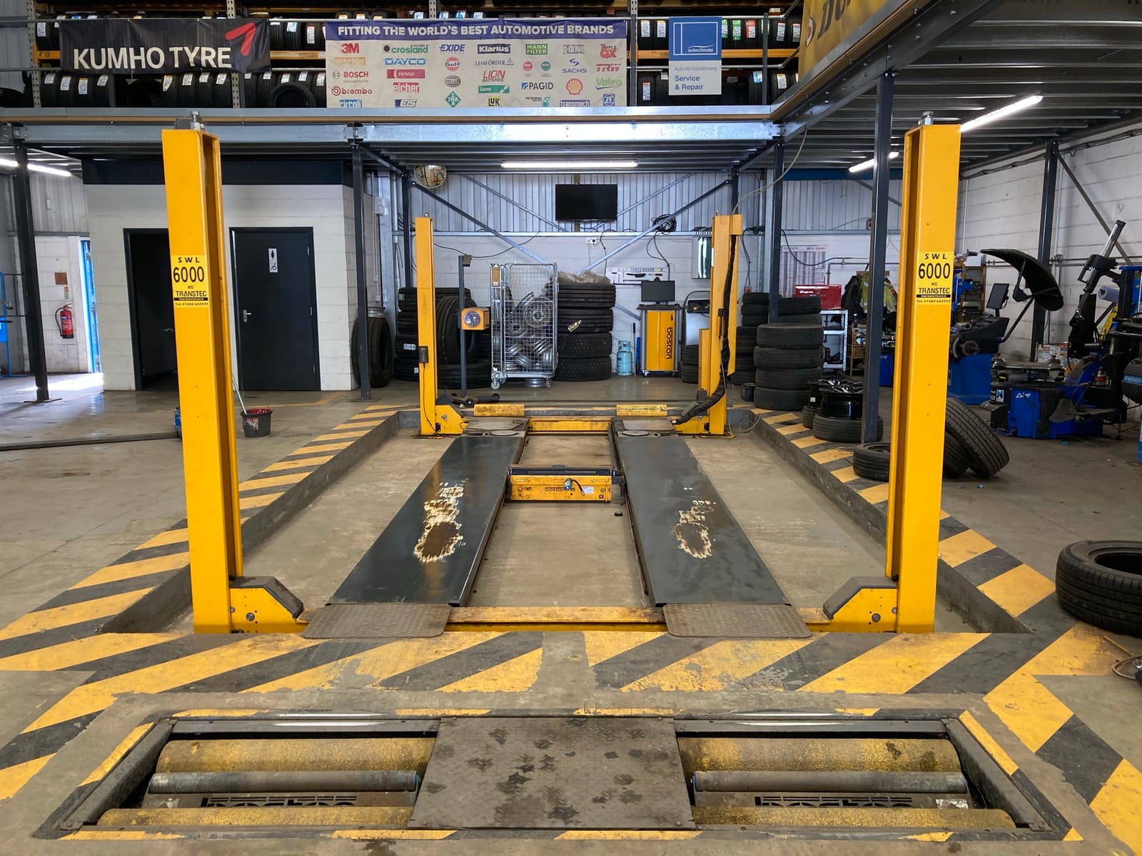 MOT test bay at A1 Tyre Services Scarborough