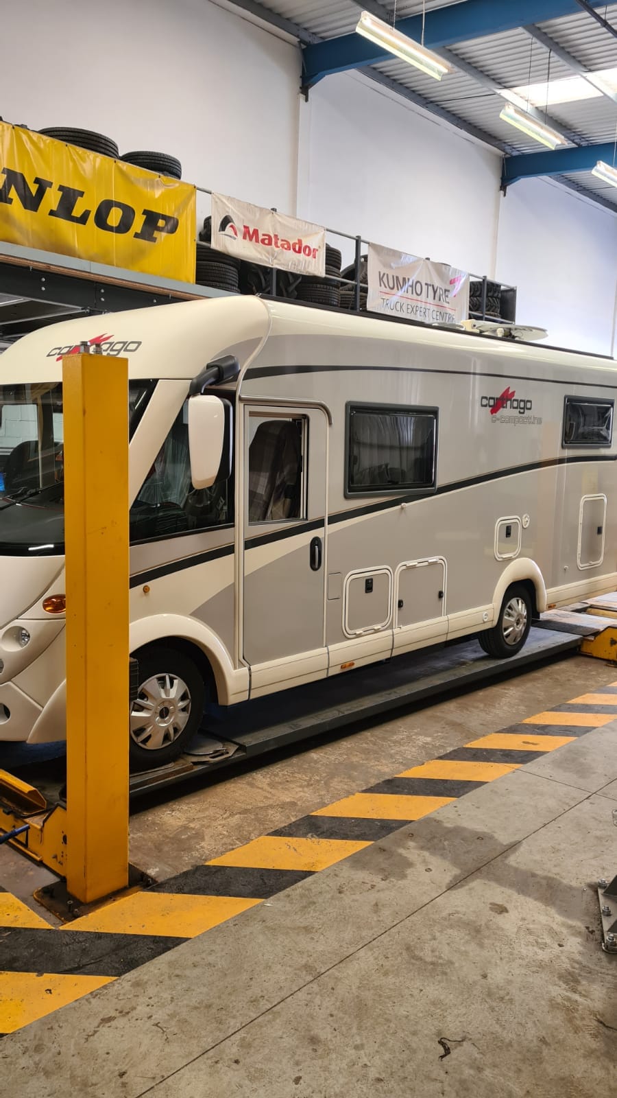 Vehicles in for servicing at A1 Tyre Services Scarborough