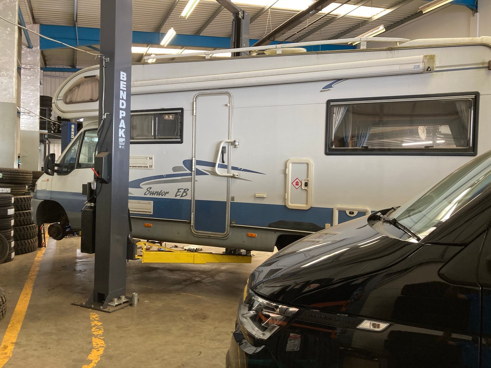 Vehicle servicing in the Scarborough workshop